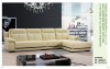 Simple style modern design home use light yellow leather sofa