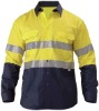 2 Tone Hi Vis Cool Lightweight Gusset Cuff Shirt 3m Reflective Tape