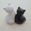 White and Black Cats Salt and Pepper Shakers