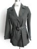 Spring Korean ladies black fashion wind coat