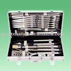 24-Piece Stainless Steel Barbecue Set With Aluminum Case