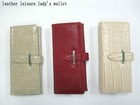 Factory!!! Leather leisure Lady's comestic case/with mirror holder and handlet