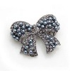 Fashion Crystal Rhinestone Pearl Bowknot Brooch