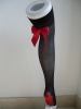 bow tie back seam cuban heel stocking