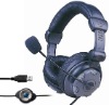 Steroe usb headphone with microphone and volume control