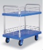 Lab/Medical Handcart/Trolley with two tier shelves and double- parapets and double-armrests