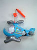 PVC inflatable plane toy with LED light and music for kids