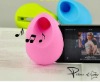 Red Cute Music Egg Shaped Stander audio dock Loud portable speaker Amplifier for iPhone 4/4S