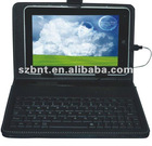 7 inch leather case for tablet pc mid with keyboard & normal usb keyboard case