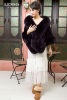 CDS023 2012 new design hot sale rabbit fur wedding shawl for lady