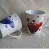 Valentine's porcelain mug with decal