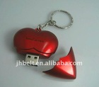 fashion heart shape USB flash drive