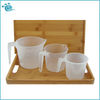 Half transparent White PP Plastic Kitchen used Microwavable Measuring Cup set in 3 sizes