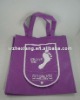 Eco-friendly Purple Non-woven long handle printing shopping bag