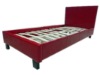 hotel bedroom furniture-wood frame PU leather single bed