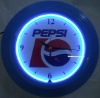 Neon Clock With Chrome frame