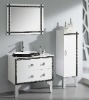 Floor standing bathroom mirror cabinet with light 822B