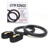 High quality Gymnastic rings with 4.8meter x 2 straps with ABS material RINGS, Nylon strap