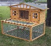 Large Wooden Rabbit House With Run