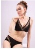 Black bra set with lace cover