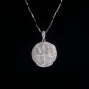 2012 hot sell high-shine zircon 925 silver pendant Necklace