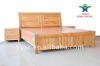 Oak solid wooden beds in bedroom furniture sets