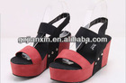 New bump color sandals female shoes candy large base baba shoe elastic spell color flat large base lady shoe in stock