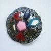 Wholesale fashion jewellery vintage brooch with rhinestones latest design