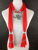 Fashion pendent scarf with jewelry