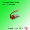 PL020815 6mAh smallest li polymer battery