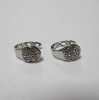 Mini hoop cuff earrings with crystals