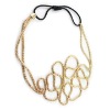 Gold plated alloy chain with elastic strap headband