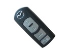 Mazda 4 button remote key replacement with smart chip card off button