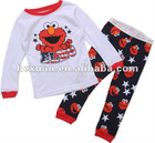 100% cotton girls Pajamas suits set underwear outfit long jumpers baby tee shirts tight top pant kids t-shirt