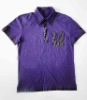 Man purple cotton T-shirts