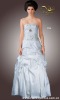 White Taffeta Beaded Off-Shoulder Prom Evening Dress 2012