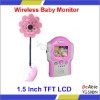 Hot Sale! 3 Channels Digital Wireless Video/Audio Baby Monitor With 2.4GHz Receiver