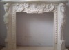 peach wooden red sandstone Fireplace mantel