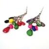 Fashion bridal multi color resin beads chandelier earring