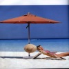 HY008W Solid wood frame holiday beach sun umbrella