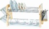 R shape wooden dish drainer