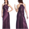 Sexy A-line High Neck Sleeveless Plum Evening Dress Fashion