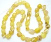 15" 14*16mm anomalistic yellow agate loose strand