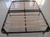 double metal bed frame with slats