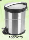 3/5/12/20/30L stainless steel garbage bin with plastic lid