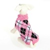 intarsia jacquard diamond knitted dog sweater