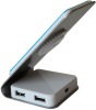 Rotatable mobile holder with 4 ports usb hub