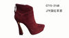 2012 New Arrival Crimson Genuine Leather High Heel Ankle Boots Women