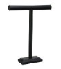 18 inch black Leatherette & bracelet necklace t bar stand