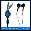 Retractable Earphone with Microphone for Skype